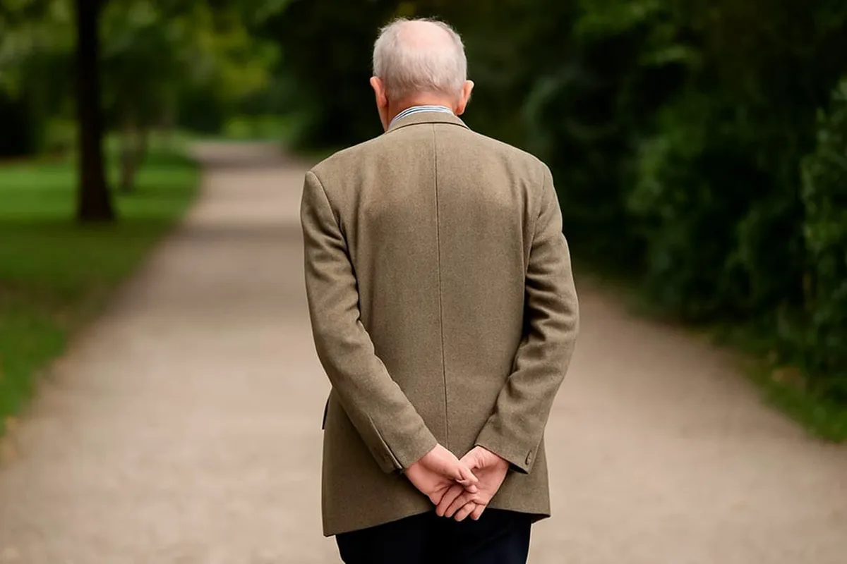 Camminare con le mani dietro la schiena: un gesto di riflessione e serenità